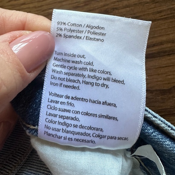 Risen High Rise Flare Jeans Distressed Raw Hem Boutique Denim - Picture 8 of 9